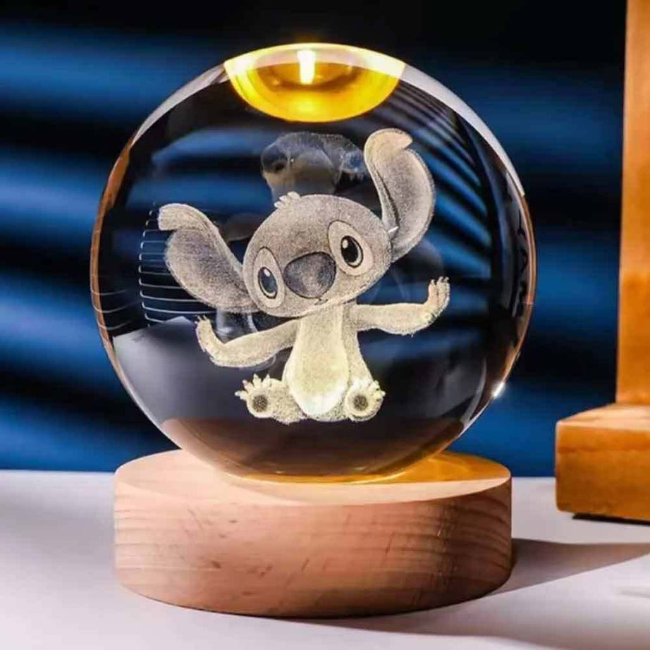 3D Crystal Ball Stitch Wooden base